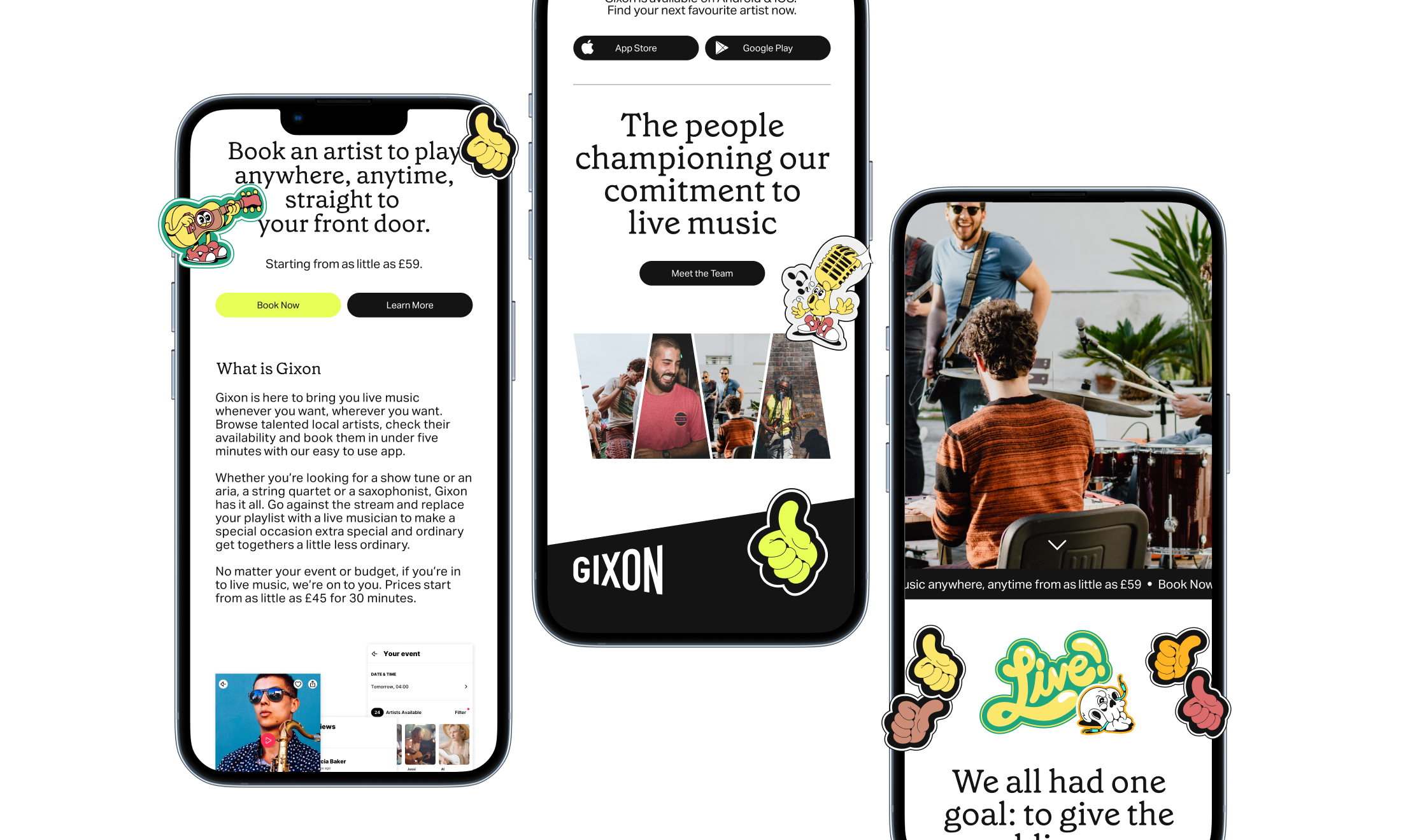 Gixon mobile web design